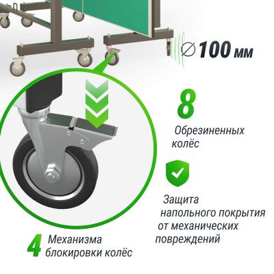 Профессиональный теннисный стол UNIX Line 25 mm MDF (Green)