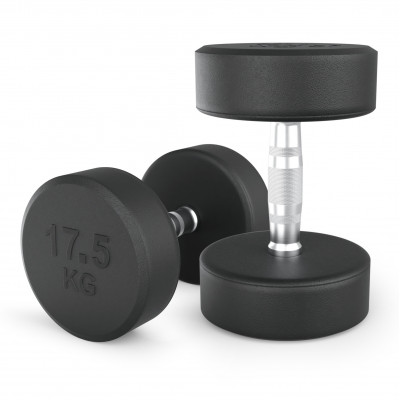 Гантель UNIX Fit PRO круглая обрезиненная 17,5 кг, 2 шт.