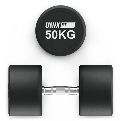 Гантель UNIX Fit PRO круглая обрезиненная 50 кг / шт.