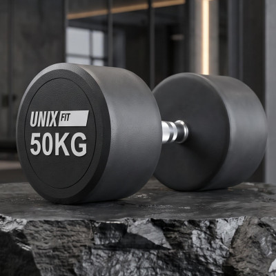 Гантель UNIX Fit PRO круглая обрезиненная 50 кг / шт.