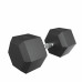 Гантель гексагональная UNIX Fit обрезиненная 45 кг, 2 шт.