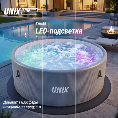 Надувной SPA-бассейн UNIX Line Thermal 180 см серый Надувной SPA-бассейн UNIX Line Thermal 180 см серый