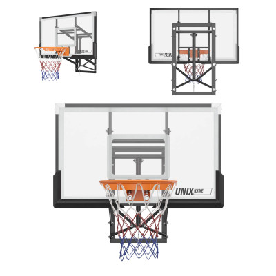 Баскетбольный щит регулируемый UNIX Line B-Backboard-PC 50