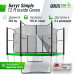 Батут UNIX Line Simple 12 ft (366 см) с внутренней защитной сеткой, зеленый Батут UNIX Line Simple 12 ft (366 см) с внутренней защитной сеткой, зеленый