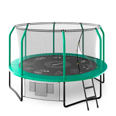 Батут UNIX Line Премиальный с играми / Supreme Game 12 ft (366 см) зеленый