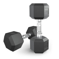 Гантель гексагональная UNIX Fit обрезиненная 10 кг, 2 шт. Гантель гексагональная UNIX Fit обрезиненная 10 кг, 2 шт.