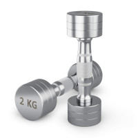 Гантель UNIX Fit PRO круглая хромированная 2 кг, 2 шт. Гантель UNIX Fit PRO круглая хромированная 2 кг, 2 шт.