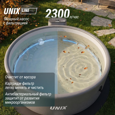 Надувной SPA-бассейн UNIX Line Thermal 180 см серый Надувной SPA-бассейн UNIX Line Thermal 180 см серый