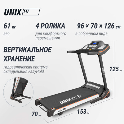 Беговая дорожка UNIX Fit MX-450V
