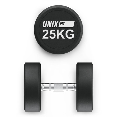 Гантель UNIX Fit PRO круглая обрезиненная 25 кг / шт. Гантель UNIX Fit PRO круглая обрезиненная 25 кг / шт.