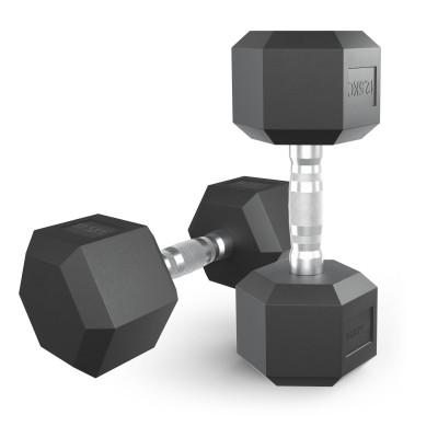 Гантель гексагональная UNIX Fit обрезиненная 12,5 кг, 2 шт. Гантель гексагональная UNIX Fit обрезиненная 12,5 кг, 2 шт.