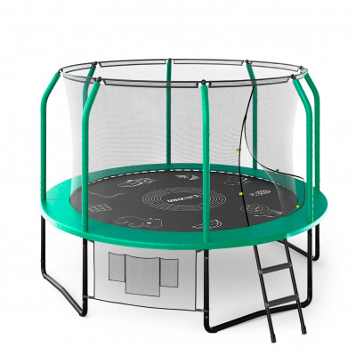 Батут UNIX Line Премиальный с играми / Supreme Game 10 ft (305 см) зеленый