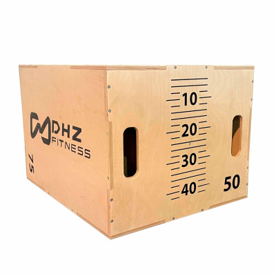 Универсальный PLYO BOX разборный с разметкой шкалы наклона фанера, 3 в 1, 50-60-75см
