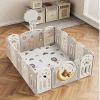Манеж UNIX Kids DeLuxe Grey, 150x180 cм, с баскетбольным кольцом и ковриком Манеж UNIX Kids DeLuxe Grey, 150x180 cм, с баскетбольным кольцом и ковриком