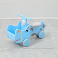 Машинка-каталка с корзиной UNIX Kids Hippo Blue Машинка-каталка с корзиной UNIX Kids Hippo Blue