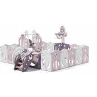 Манеж UNIX Kids SUPREME Space 200x200 Rose с качелями