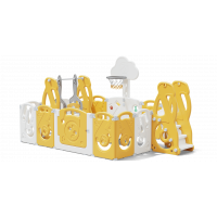 Манеж UNIX Kids SUPREME Music 160x160 Yellow с качелями